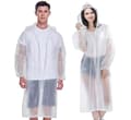 8-pack Regnponcho, Regnjacka Män, Kvinnor, Vattentät EVA-Regn, Cape Regnjacka Transparent Transparent