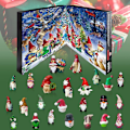 Miniatyrbillede 1 af 6: 2024 Julemandsnisse Adventskalender med 24 Styk Nissefigurer til Samling, Juletema 24 Dages Nedtælling Blind Box (ysj)