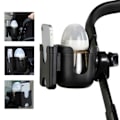 Miniatyrbilde 1 av 10: Barnevognsholder for Mobil og Flaske - Mobilholder Flaskeholder Barnevogn svart black
