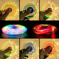 Pikkukuva 3 / 3: 2 kpl LED-valaisimia Fidget Spinner - Kristallinsininen, Valoisa Fidget Spinner