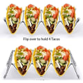 Miniatyrbillede 4 af 5: Tacoholder 4-pak tacostativ i rustfrit stål Tacostativ Plads til op til 16 hårde eller bløde tacos
