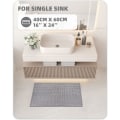 Miniatyrbilde 5 av 5: 20\"x32\" Chenille Badrumsmattor - Färg G Tunna Badrumsmattor Passar under dörren - Absorberande, Platta, Halkfria, Mjuka, Maskintvättbara