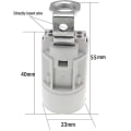 Miniatyrbillede 2 af 5: E14 Flammepære Sockel, Termoplast, Sort, Ses 52 mm Høj, 1/8 Ips Hickey-gevind