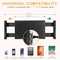 Miniatyrbillede 4 af 5: iPad-holder til seng, skrivebord, tablet, Kindle, 30 tommer fleksibel armklemme til iPad Air Mini Galaxy 4-10,5\" enheder, sort