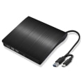 Pikkukuva 1 / 5: USB 3.0/Type-C ohut ulkoinen DVD RW CD-asema Kirjoitin Lukija Musta one size