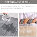 Pikkukuva 4 / 5: Kylpyhuonematto memory foam -materiaalista, liukumaton, imukykyinen, superpehmeä, samettinen, supervettä imevä, paksu kylpyhuonematto, vaaleanvihreä Ljusgrön Light Gr Light Green 17 X 24 inches