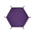Miniatyrbillede 1 af 7: Terningebakke i læder, sammenklappelig terningebakke i sekskantform, velegnet til terningespil Purple