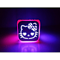 Miniatyrbillede 2 af 3: Hello Kittys 3D LED stereoskopisk vækkeur Kreativt LED Natlys Elektronisk ur Sengelampe Soveværelse Atmosfære Lys Kitty