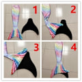 Pikkukuva 3 / 5: Merenneitopyrstö uimapuku monofin merenneitopyrstö lapset merenneidot paketti C (monofinillä) L (7-9 vuotta) pack B (med monofin) L (7-9 år)