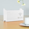 Miniatyrbillede 1 af 5: Trådløs Wifi Router Hylde Opbevaringsboks Væghængt ABS Organizer Hvid