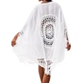 Miniatyrbillede 1 af 5: Dame Frans Lang Kimono Cardigan Strand Badedragt Bikini Cover Up