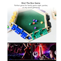 Miniatyrbilde 4 av 7: Shut The Box Terning Spill 6 spillere 6 fargesidig trebordplate Steng boksen med 12 terninger