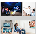 Pikkukuva 3 / 6: Miniprojektori, LED-kannettava kotiteatteriprojektori, Definition 1080P -tuki mobiilivirtalähteelle, ulkoilmaretkeily vanhemman ja lapsen vuorovaikutus Blue