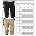 Pikkukuva 3 / 3: Män Plain 3/4 Längd Cargo Pants Combat Multi Pockets Black M zdq