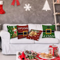Miniatyrbild 4 av 5: Överdrag 45,72 x 45,72 cm Röd Juldekoration Inomhus heminredning Överdrag 4 delar set för soffa