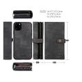 Miniatyrbilde 2 av 5: iPhone 11 - Lommebokdeksel / Magnetdeksel 2 farger Svart til iPhone 11 Svart zdq