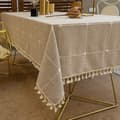 Rectangular Waxed Tablecloth, Outdoor, Stain Resistant, Washable
