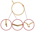 Miniatyrbild 3 av 5: Guld Gardinringar Set om 20 - Rostfria Metallgardinringar med Öppningsbar Design (1,5 tum)