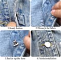 Miniatyrbillede 2 af 6: Jeans Magic Button, 20 sæt 17 mm erstatningsknapper til jeans, sømløse og aftagelige