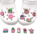 Miniatyrbillede 1 af 5: 12 stk. 3D Clog Sandaler Ornament (rosa serie), skoberlocker, søde