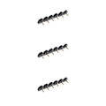 Pikkukuva 5 / 5: 1/2/3/5 3 par korkokorkar Taps Skoreparationsbyte Svart 8mm 3PCS