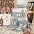 Miniatyrbilde 1 av 5: Skolesekk Brun 2024 Capybara Ridge Stor Ryggsekk For Gutter Og Jenter, Merkekort Blue Backpack