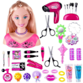 Miniatyrbillede 1 af 4: Børns Halvlang Dukkefrisørlegetøj Simuleringsmodel Flet Frisure Makeup/Pige Legetøjsæt B B