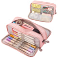 Miniatyrbillede 1 af 5: Etui med stor kapacitet 3 rum Pennepose Skole pink