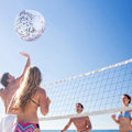 Miniatyrbild 5 av 5: 4-pack 16-tums uppblåsbara glitterstrandbollar konfettistrandbollar