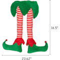 Pikkukuva 4 / 5: 23 tuuman (noin 58,4 cm) Joulupukki täytetyt jalat Snap Tree Topper -koriste - Joululoma sisä- ja ulkokoriste juhlan koriste