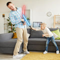 Miniatyrbillede 5 af 5: Indtrækkelig lyssværd til børn - Light Up LED Lightsaber Sword Legetøj til drenge, piger - Perfekt til børnefødselsdage, nytår, påske - 2 stk.