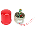 Miniatyrbilde 4 av 5: 220VAC blinkende blinkende rød LED-advarselslys diameter 97mm