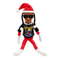 Miniatyrbillede 1 af 2: Snoop On A Stoop Jultomte Dukke Sort Nisse Dukke 118 Tommer Håndlavet Hip Hop Dukke Plysj Legetøj Gaver Til Hjem Have Halloween Jul Dog red