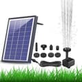 6,5W Solcellsdriven Fontänpump, Flytande Solvattenpump med 6 Munstycken för Fågelbad, Akvarium