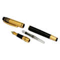 Miniatyrbillede 5 af 5: Heroes 901 Fountain Pen Medium Fountain Pen Luksus Sort og Guld Rustfrit Gave Skole Kontor
