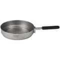 1100ml Titanium Frying Pan Ultralight Grill Frying Pan with Foldable Handle for Outdoor Cooking C