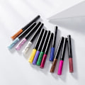 Pikkukuva 2 / 5: Matta flytande eyeliner, högpigmenterad glitter Färgglad långvarig vattentät eyeliner set, 12 färger eyeliner lätt att bära
