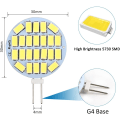 Miniatyrbild 3 av 5: CDQ G4 LED 3W, AC12-24V, 300LM Kallt vitt 6000K, 24x5730 SMD 6-pack