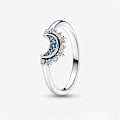 Miniatyrbilde 5 av 5: Celestial Sol og Måne Ringsett, Glitrende Sol Måne Ring Med 14k Gull/Sølv Belegg 6