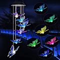 Miniatyrbillede 1 af 5: Solcelle vindspil udendørs LED farveskiftende solcellelamper romantisk indretning til terrasse have gård hjem Butterfly 1