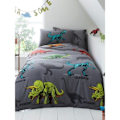Miniatyrbilde 1 av 2: Friends Dinosaur Lakan Set Single Grey Grey Single