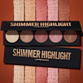 Miniatyrbild 4 av 5: 5 färger Smooth Shimmer Highlighter Långvarigt Fint Pulver för Kvinnliga Flickor Daglig Makeup default