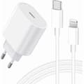 iPhone Hurtiglader USB-C - 20W PD Hurtiglader med 2m USB-C til Lightning-kabel, kompatibel med iPhone 14_tfrf