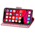 Miniatyrbild 3 av 5: Kompatibelt med iPhone 11 Fodral Flip Cover Präglad Fjäril Mjukt TPU Stötsäkert Skal Slim - Rosa null none