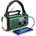 Miniatyrbillede 1 af 5: Nødradio, 10000mAh batteri - NOAA/AM/FM vejrradio - LED-lommelygte og læselampe - SOS-alarm WELLNGS