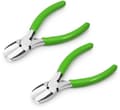 LEONTOOL 2-pack 5-tums plattång med dubbla nylonbackar med 2 utbytesbackar i nylon för rätning av tråd och smyckestillverkning, grön