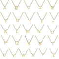Miniatyrbilde 1 av 5: Skyrim Rustfritt stål A-Z Initialbokstav Halsband för kvinnor Trendig minimalistisk alfabet Choker Halskedja Smycken Födelsedagspresent Guld Färg Z