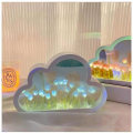 Miniatyrbilde 3 av 5: Camidy DIY Tulipan Nattelys Speil Simulering Tulipan Soverom Sovebord Lampe Blomster Dekor Lampe Blue