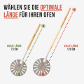 Miniatyrbillede 1 af 5: Pizzaspade - Pizzaskal - Pizzaspade i metall - Pizzaspade i aluminium med træhåndtag (120 cm lang) - Pizzaspade til pizzasten - Pizzaskal