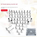 Miniatyrbild 5 av 5: 52 st Spritsmunstycken Set Rostfritt Stål Frosting Tips Tårta 52 pcs